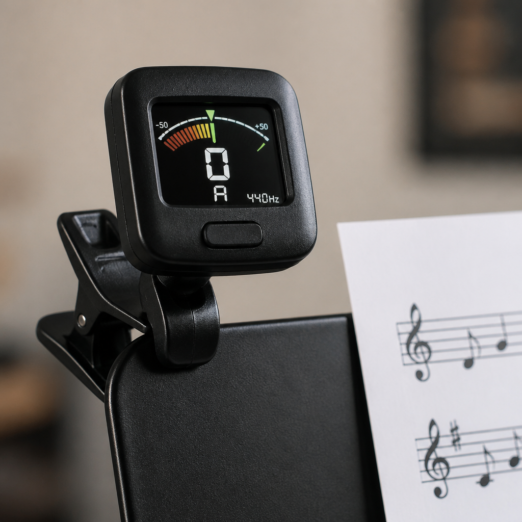Clip-on chromatic tuner